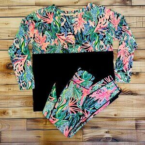 Finn Top And Leggings Set Bringing Mermaid Back In LILLY PULITZER Size L